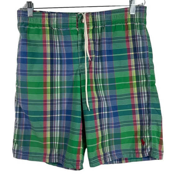 Polo Ralph Lauren Other - POLO RALPH LAUREN VINTAGE Swimwear Plaid Men’s Trunks Large